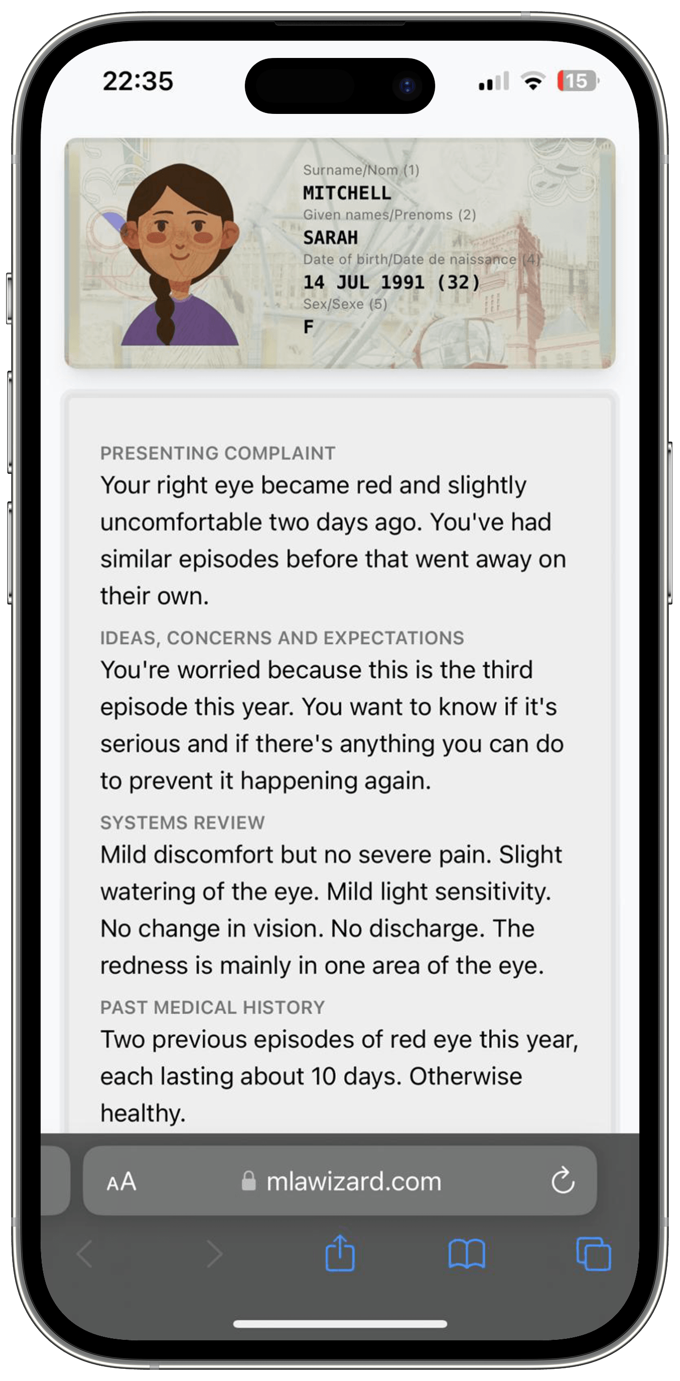 Mobile app preview
